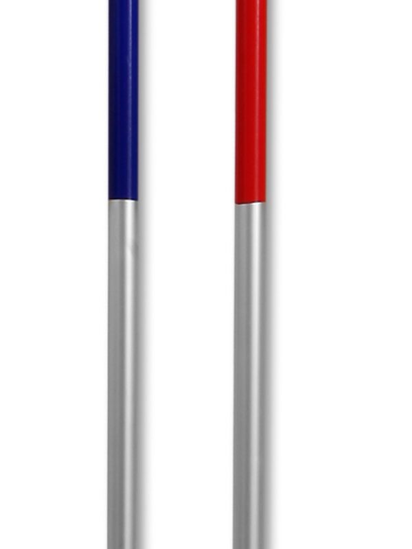 Manico bicolore in alluminio con foro 140 cm