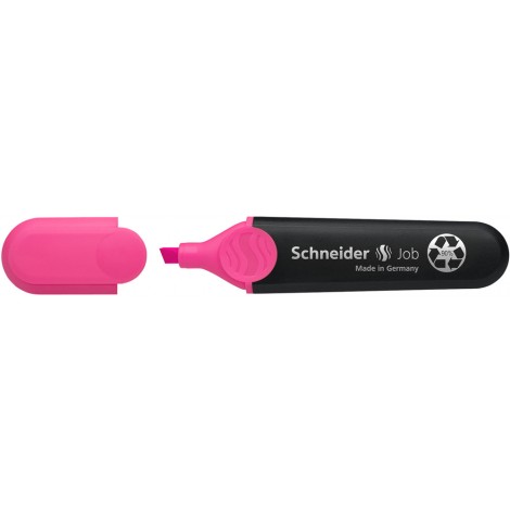 Schneider Evidenziatore JOB PPL, punta a scalpello, inchiostro a base d`acqua, colori brillanti e resistenza alla luce, cappuccio con clip, impugnatura ergonomica, per carta normale, fotocopie e fax tratto 1-5mm colore lilla