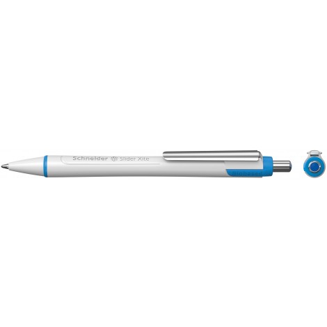 Schneider Slider Xite - Penna a sfera con fusto realizzato dal 90% di materiale bio-plastico, dotata di inchiostro con tecnologia Viscoglide tratto 0,6mm colore blu - Prezzo singolo, ord. minimo 10pz