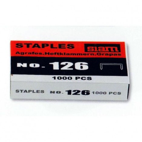Siam 24/6 - Punti per cucitrici - Scatola 1000 punti in filo metallico, lunghezza gamba 6mm per cucire fino a 30 fogli - Prezzo singolo, ord. minimo 10pz