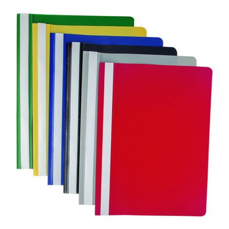 Siam Cartellina in PPL con pressino, passo 8cm, copertina trasparente e fondo di colore colore blu - Prezzo singolo, ord. minimo 25pz