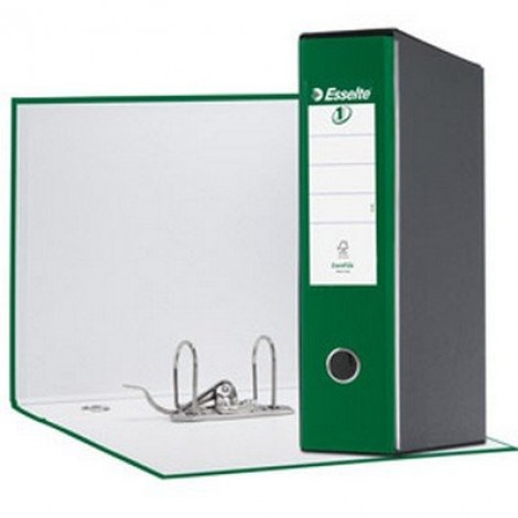 Esselte Registratore commerciale Eurofile G53 d.8 cm verde - Registratore dotato di foro di presa - 1pz