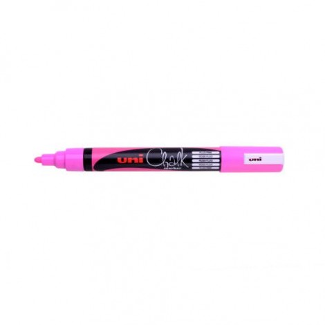 Uni Posca Chalk – Marcatore non permanente a gesso liquido, punta 2,5mm colore rosa fluo - 1pz