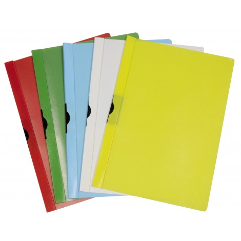 Methodo Cartellina dorso 5mm e chiusura a clip, in PVC, formato 22x31cm colore grigio - 25pz